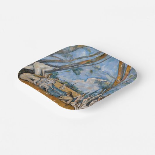 Paul Cezanne - Die großen Bathers Pappteller (Gewinkelt)