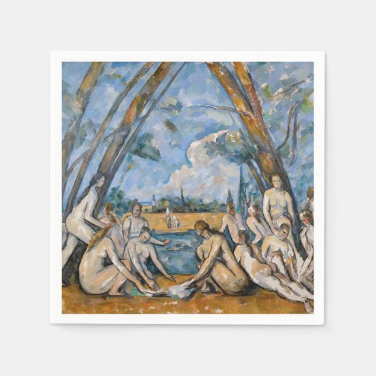 Paul Cezanne - Die großen Bathers Serviette (Vorderseite)