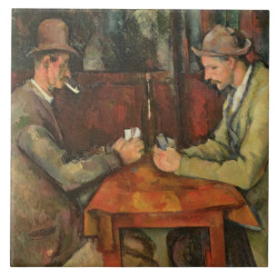 Paul Cezanne die Kartenspieler, 1893-96 Fliese