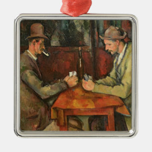 Paul Cezanne die Kartenspieler, 1893-96 Silbernes Ornament
