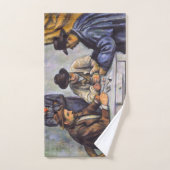 Paul Cezanne - Die Kartenspieler Badhandtuch Set (Handtuch)