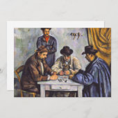 Paul Cezanne - Die Kartenspieler Einladung (Vorne/Hinten)