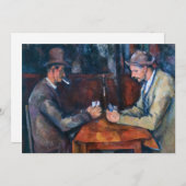 Paul Cezanne - Die Kartenspieler Einladung (Vorne/Hinten)