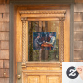 Paul Cezanne - Die Kartenspieler Fensteraufkleber (Haustür)