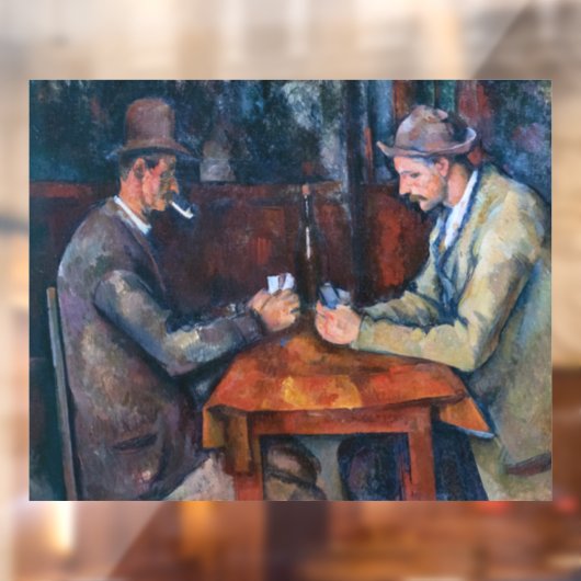 Paul Cezanne - Die Kartenspieler Fensteraufkleber (Blatt 2)