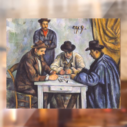 Paul Cezanne - Die Kartenspieler Fensteraufkleber (Blatt 2)