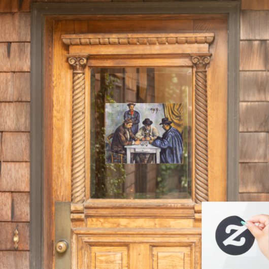 Paul Cezanne - Die Kartenspieler Fensteraufkleber (Haustür)