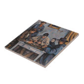 Paul Cezanne - Die Kartenspieler Fliese (Seite)