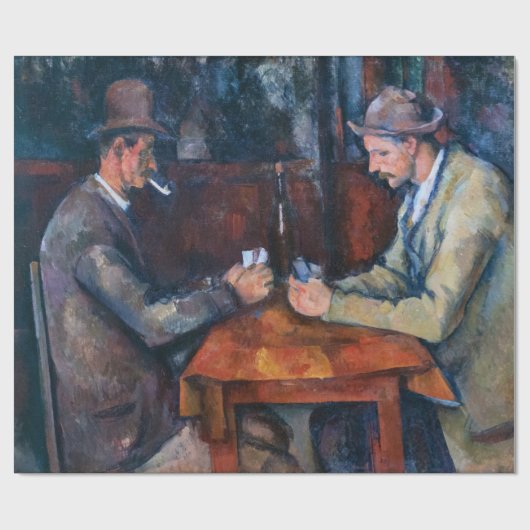 Paul Cezanne - Die Kartenspieler Geschenkpapier (Flach)