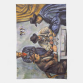 Paul Cezanne - Die Kartenspieler Geschirrtuch (Vertikal)