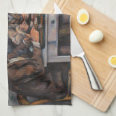 Paul Cezanne - Die Kartenspieler Geschirrtuch (Viertel Falte)