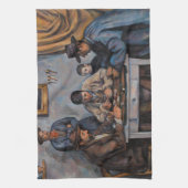 Paul Cezanne - Die Kartenspieler Geschirrtuch (Vertikal)