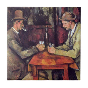 Paul Cezanne - Die Kartenspieler Kunstgemälde Fliese
