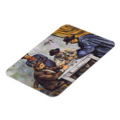 Paul Cezanne - Die Kartenspieler Magnet (Linke Seite)