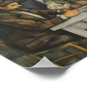 Paul Cezanne - Die Kartenspieler Poster (Ecke)