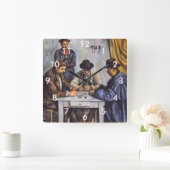 Paul Cezanne - Die Kartenspieler Quadratische Wanduhr (Zuhause)