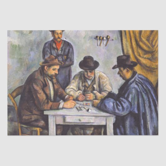 Paul Cezanne - Die Kartenspieler Seidenpapier (Vorderseite)