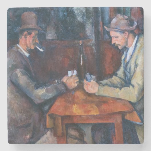 Paul Cezanne - Die Kartenspieler Steinuntersetzer (Vorderseite)