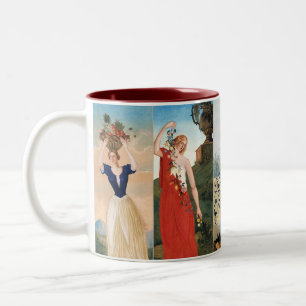 Paul Cézanne Die klassische Malerei des Four Seaso Zweifarbige Tasse