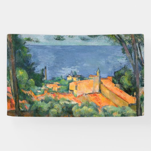 Paul Cezanne - Estaque mit Roten Roofs Banner (Horizontal)