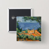 Paul Cezanne - Estaque mit Roten Roofs Button (Vorne & Hinten)