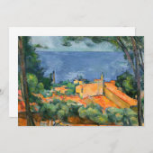 Paul Cezanne - Estaque mit Roten Roofs Dankeskarte (Vorne/Hinten)