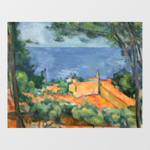 Paul Cezanne - Estaque mit Roten Roofs Fensteraufkleber