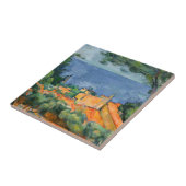 Paul Cezanne - Estaque mit Roten Roofs Fliese (Seite)