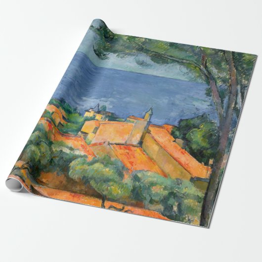 Paul Cezanne - Estaque mit Roten Roofs Geschenkpapier (Ungerollt)