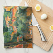 Paul Cezanne - Estaque mit Roten Roofs Geschirrtuch (Viertel Falte)