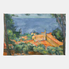 Paul Cezanne - Estaque mit Roten Roofs Geschirrtuch