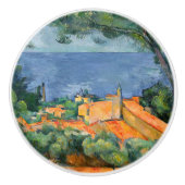 Paul Cezanne - Estaque mit Roten Roofs Keramikknauf (Vorderseite)
