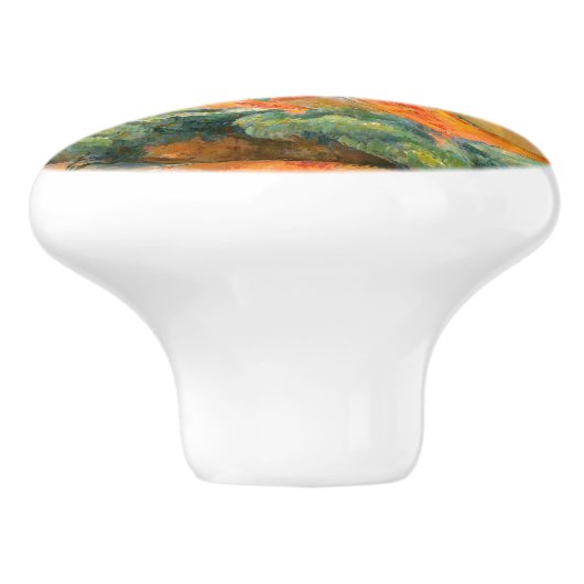 Paul Cezanne - Estaque mit Roten Roofs Keramikknauf (Seitenansicht)