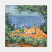 Paul Cezanne - Estaque mit Roten Roofs Magnet (Vorne)