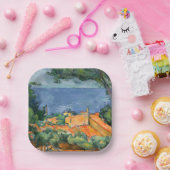 Paul Cezanne - Estaque mit Roten Roofs Pappteller (Party)