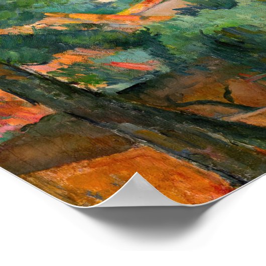 Paul Cezanne - Estaque mit Roten Roofs Poster (Ecke)