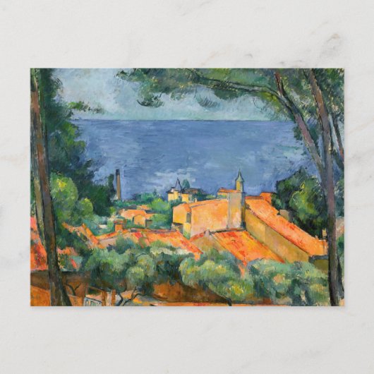 Paul Cezanne - Estaque mit Roten Roofs Postkarte (Vorderseite)