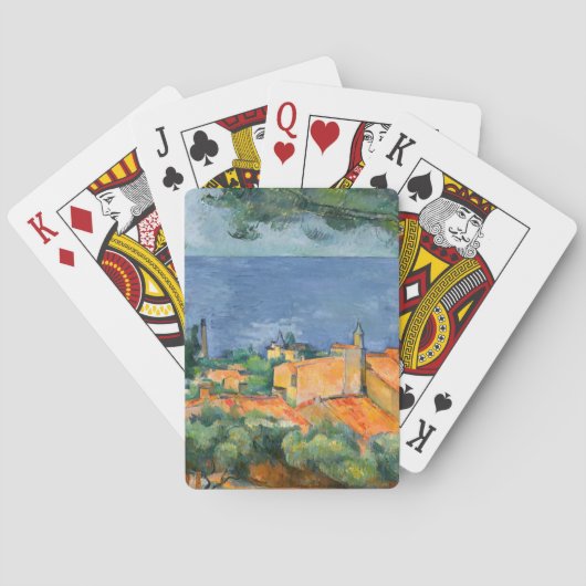 Paul Cezanne - Estaque mit Roten Roofs Spielkarten (Rückseite)