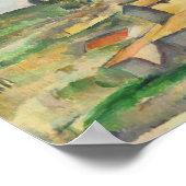 Paul Cezanne - Felder bei Bellevue Poster (Ecke)