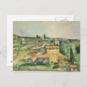 Paul Cezanne - Felder bei Bellevue Postkarte (Vorne/Hinten)