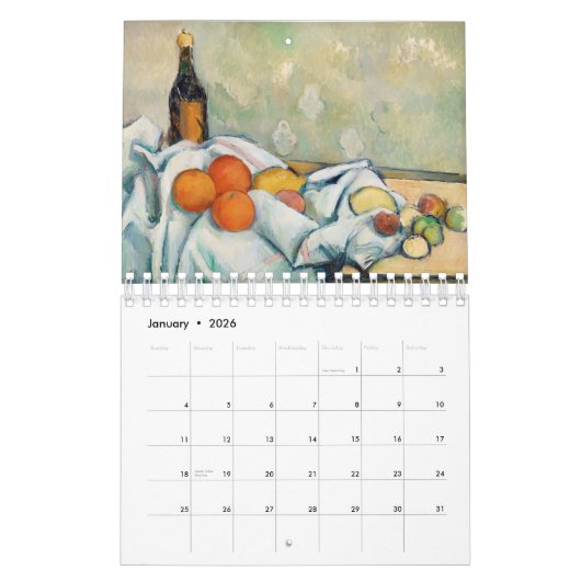 PAUL CÉZANNE FINE ART CALENDAR KALENDER (Jan 2026)