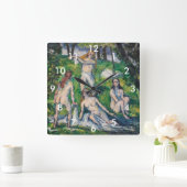 Paul Cezanne - Four Bathers Quadratische Wanduhr (Zuhause)