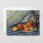 Paul Cezanne - Frucht und Jug am Tisch Postkarte (Vorne/Hinten)