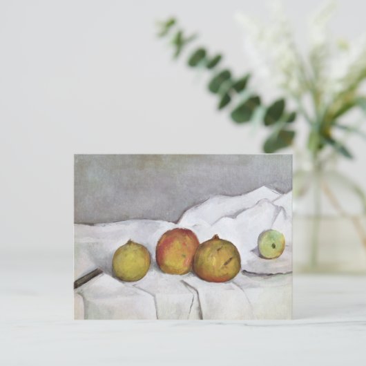 Paul Cezanne | Fruit on a Cloth, c.1890 Postkarte (Stehend Vorderseite)