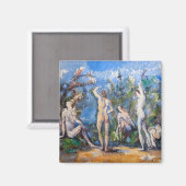 Paul Cezanne - Fünf Badende Magnet (Vorderseite/Rückseite)