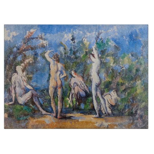 Paul Cezanne - Fünf Badende Schneidebrett (Vorderseite)