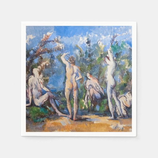 Paul Cezanne - Fünf Badende Serviette (Vorderseite)
