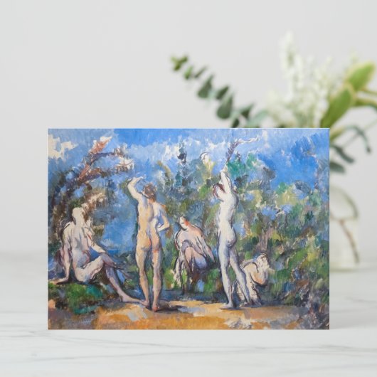 Paul Cezanne - Fünf Bathers Dankeskarte (Stehend Vorderseite)