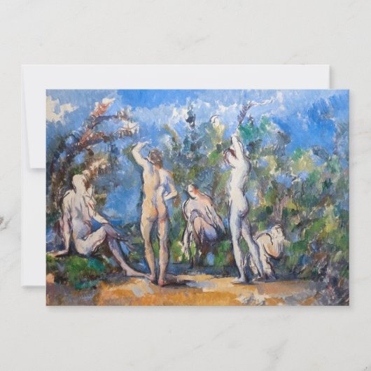 Paul Cezanne - Fünf Bathers Einladung (Vorderseite)