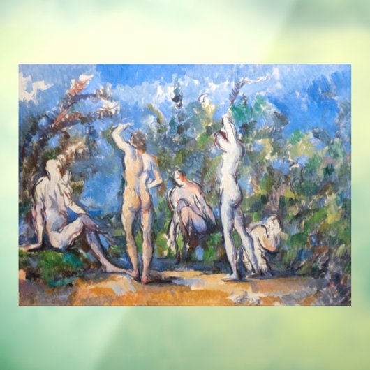 Paul Cezanne - Fünf Bathers Fensteraufkleber (Blatt 3)